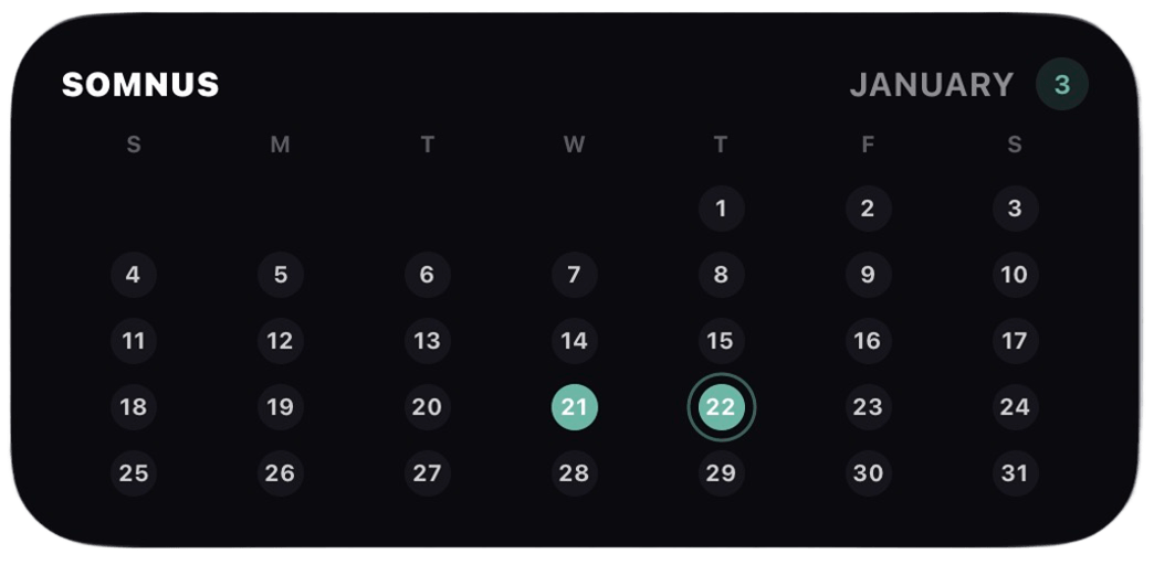 Simple sleep history