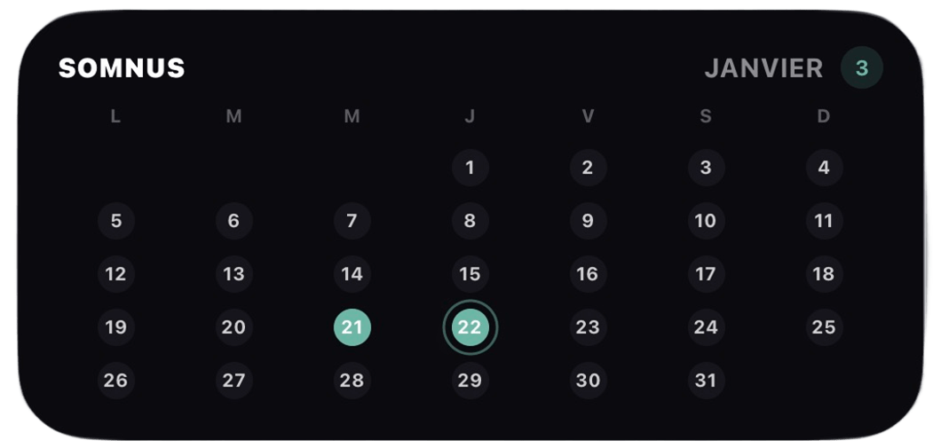 Historique de sommeil simple